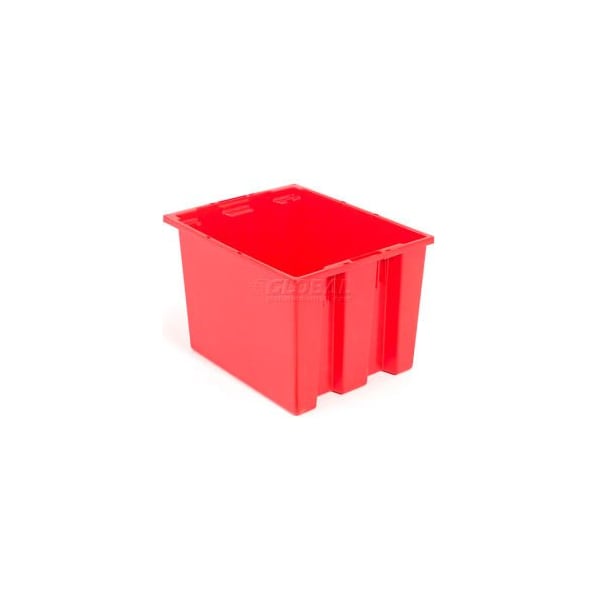 Quantum Storage Systems Stack & Nest Storage Container, Red, High-Density Polypropylene, 6 PK SNT190RD - main